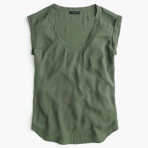 Like New | J.Crew | Polished Scoop Neck | Olive | Sz 8